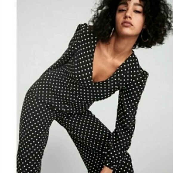 ZARA Polka Dot Jumpsuit - Picture 5 of 9